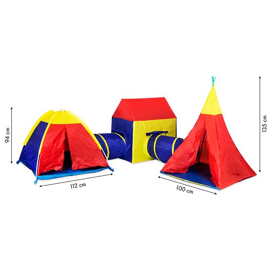 Zestaw namiotów dla dzieci 5w1 domek + tunele IPLAY