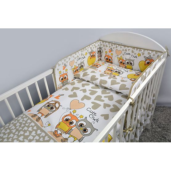 Zestaw pościel do łóżko Sowy 120x90 cm