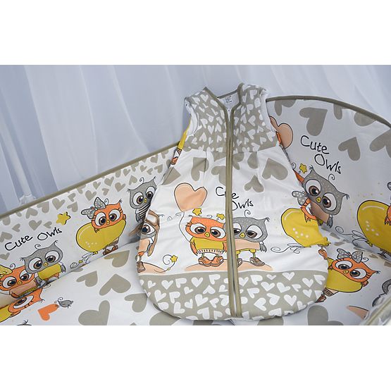 Zestaw pościel do łóżko Sowy 120x90 cm