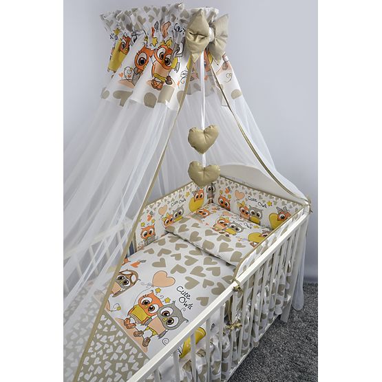 Zestaw pościel do łóżko Sowy 120x90 cm