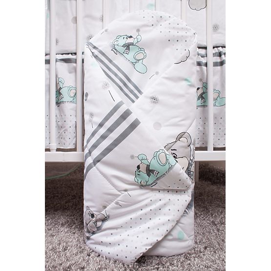 Zestaw pościeli do łóżka 120x90 cm Marzyciel zielony