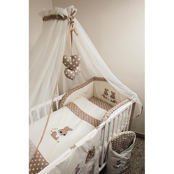 Zestaw pościeli do łóżka 135x100cm Królik - brązowa