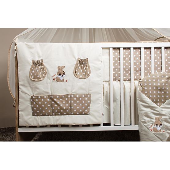 Zestaw pościeli do łóżka 135x100cm Królik - brązowa