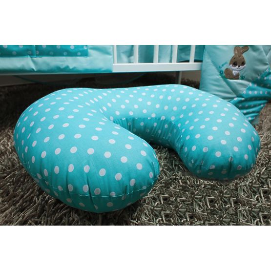 Zestaw pościeli do łóżka 135x100cm Królik - turkusowa