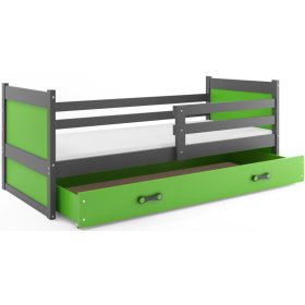 Dziecięca łóżko Rocky - szaro-zielony, BMS