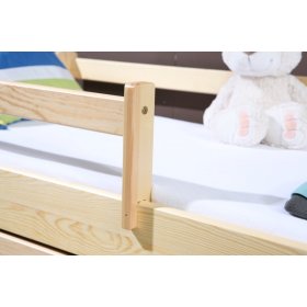 Dětská postel Woody se zábranou - přírodní, Ourbaby