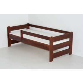 Łóżko dla dziecka z barierką - Orzech