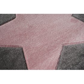 Dywan dziecięcy STAR srebrno-szary/różowy, LIVONE