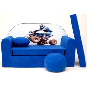 Sofa dziecięca Racer niebieska, Welox