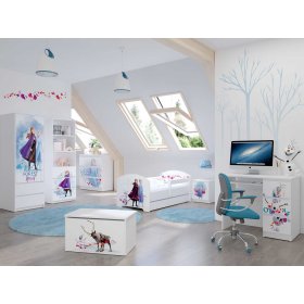 Łóżko dziecięce z barierką - Ice Kingdom 2 - dekor norweskiej sosny