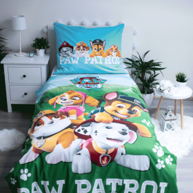 Pościel z efektem świetlnym Psi Patrol 140 x 200 cm + 70 x 90 cm, Sweet Home, Paw Patrol