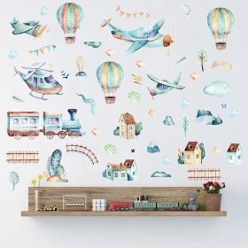 Naklejki na ścianę - Samoloty i balony