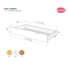 Łóżko dla dzieci domek Paul - sosna