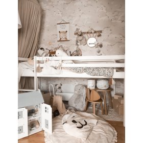 Podwyższone łóżko dziecięce Ourbaby Modo - białe, Ourbaby