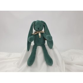 Welurowa zabawka Królik 35 cm - zielona