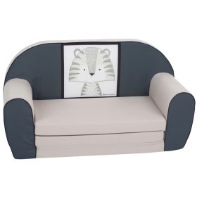 Sofa dziecięca Tigřík - szara, Delta-trade