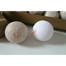 Bawełna świecący LED piłki Cotton Balls - złote