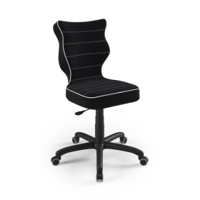 Ergonomiczne krzesło biurowe dostosowane do wzrostu 146-176,5 cm - czarne, ENTELO
