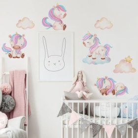 Naklejki na ścianę - Jednorożce XL, Housedecor