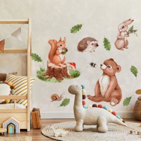 Naklejki na ścianę - Leśne zwierzęta XL, Housedecor