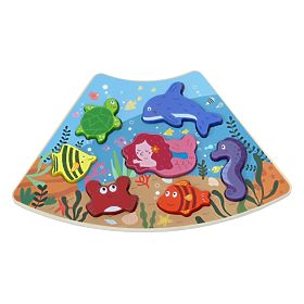 2Kids Toys Drewniane puzzle Koło łączone 6 w 1