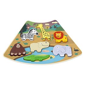 2Kids Toys Drewniane puzzle Koło łączone 6 w 1
