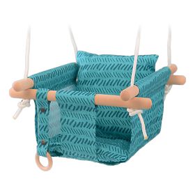 2Kids Toys Dziecięca huśtawka tekstylna 100% bawełna turkusowa
