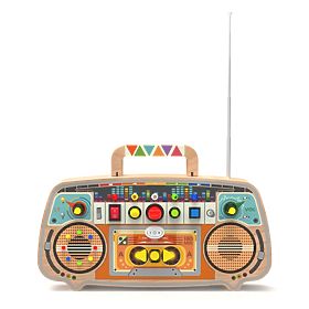 2Kids Toys Tablica aktywności Drewniane radio FM, 2Kids Toys