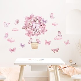 Naklejki na ścianę - Różowe motyle