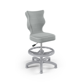 Ergonomiczne krzesło biurowe dla dzieci dostosowane do wzrostu 119-142 cm - kolor szary, ENTELO