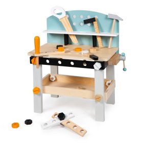 Dziecięcy drewnianny praca workbench