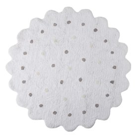 Okrągły dywan Little Biscuit - White