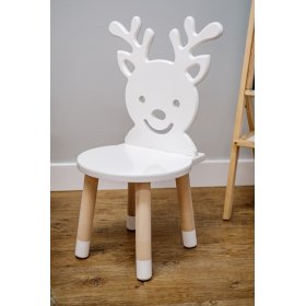 Krzesło dziecięce - Deer - białe, Ourbaby