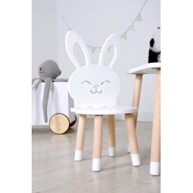 Krzesełko dla dziecka - Królik - białe, Ourbaby