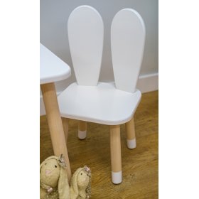 Krzesełko dziecięce - Eyelet - białe