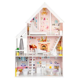 Drewniany domek dla lalek Pastelowa rezydencja, EcoToys