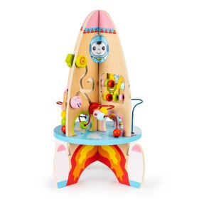 Wielofunkcyjna drewniana rakieta edukacyjna 8w1