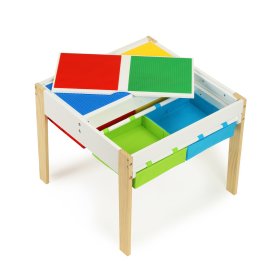 Drewniane meble dla dzieci zestaw stół +2 krzesła, EcoToys