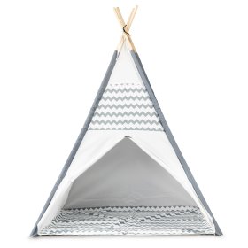 Namiot tipi dla dzieci - szaro-biały, EcoToys