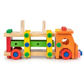 Drewniany zestaw konstrukcyjny z narzędziami, EcoToys