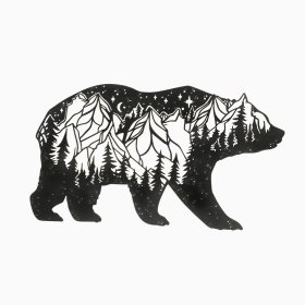 Drewniany obraz geometryczny - Góry Niedźwiedzie - różne kolory, Elka Design
