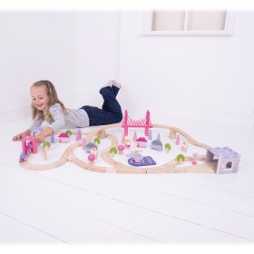Bigjigs Rail Duży drewniany tor pociągu księżniczki, Bigjigs Rail