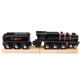 Bigjigs Rail Drewniana replika lokomotywy silnikowej Black 5, Bigjigs Rail