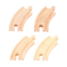 Bigjigs Rail Krótka szyna okrągła 10 cm 4 szt, Bigjigs Rail