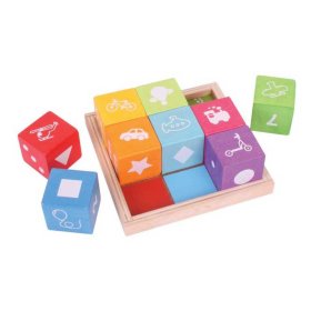 Bigjigs Baby Drewniane klocki ze zdjęciami, Bigjigs Toys