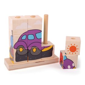 Bigjigs Baby Snap-on klocki środki transportu, Bigjigs Toys