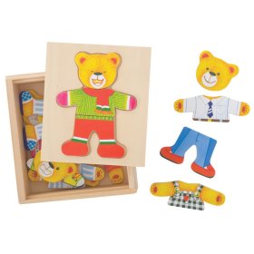 Bigjigs Zabawki Pan Niedźwiedź Puzzle Ubieranki, Bigjigs Toys