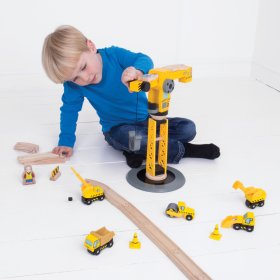 Żuraw kolejowy Bigjigs i maszyny budowlane, Bigjigs Rail