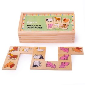 Bigjigs Toys Drewniana farma domina