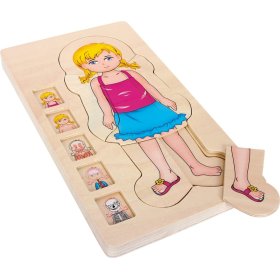 Drewniane puzzle anatomiczne małej stopy, Small foot by Legler